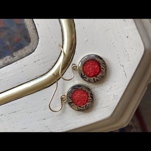 Red earrings